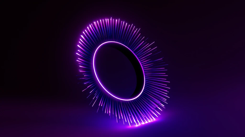 Animation frames fanning out from a circular avatar on a dark purple background