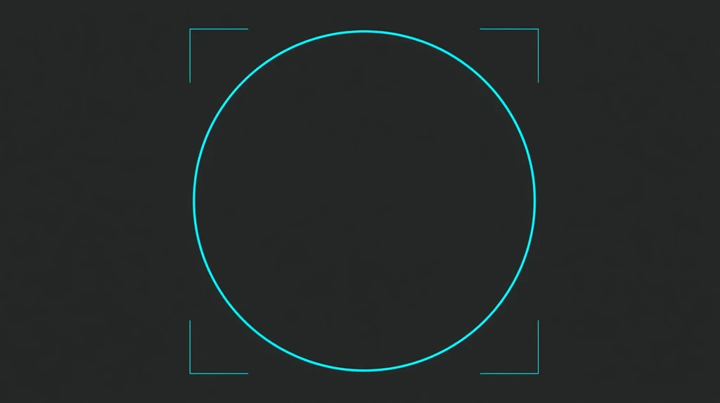Square image with a circular crop overlay showing the corners being removed