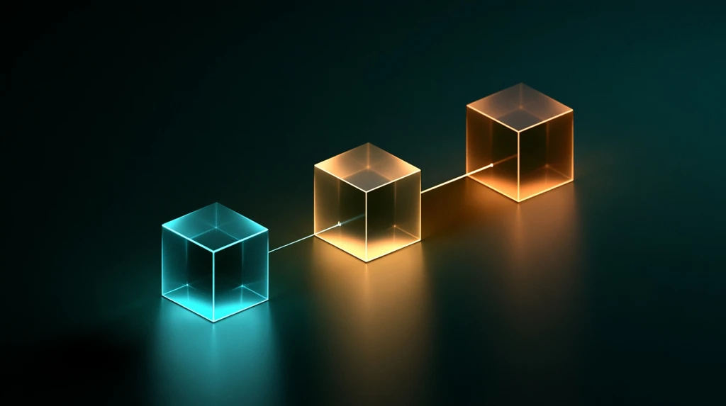 Diagram of three connected blocks showing prefix, separator and name structure